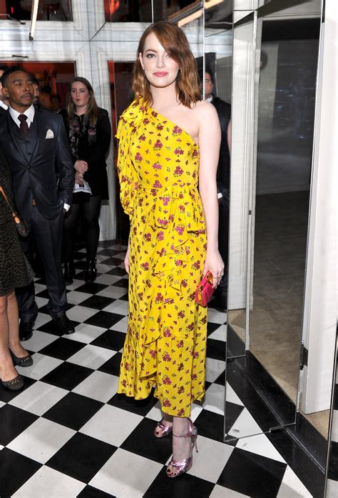 emma stone gucci yellow dress|emma stone carpet style.